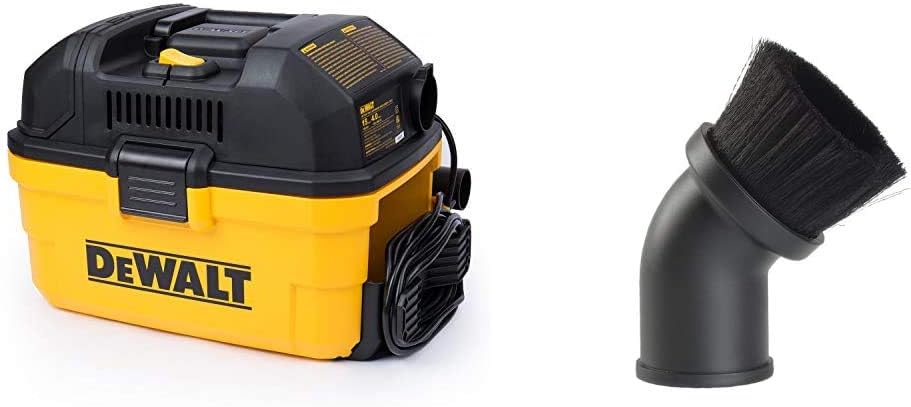 DEWALT DXV04T Portable 4 Gallon Wet/Dry Vaccum (Yellow) and Workshop Wet/Dry Vacs Vacuum Accessories