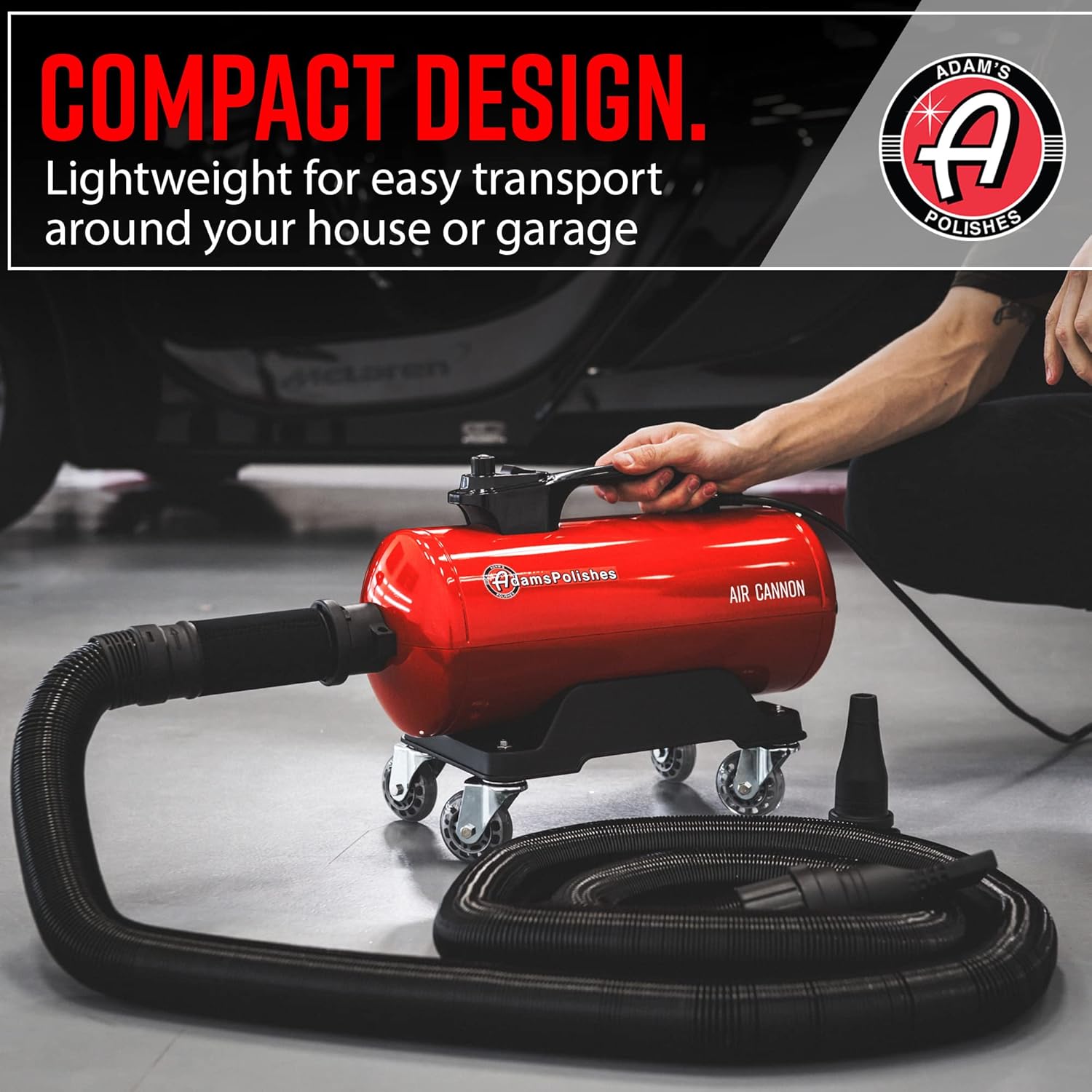 Adam's Polishes Air Cannon Car Dryer Blower - Powerful Detailing Wash | Filtered Dryers, Blowers & Blades Safer Than Microfiber Towel Cloth
