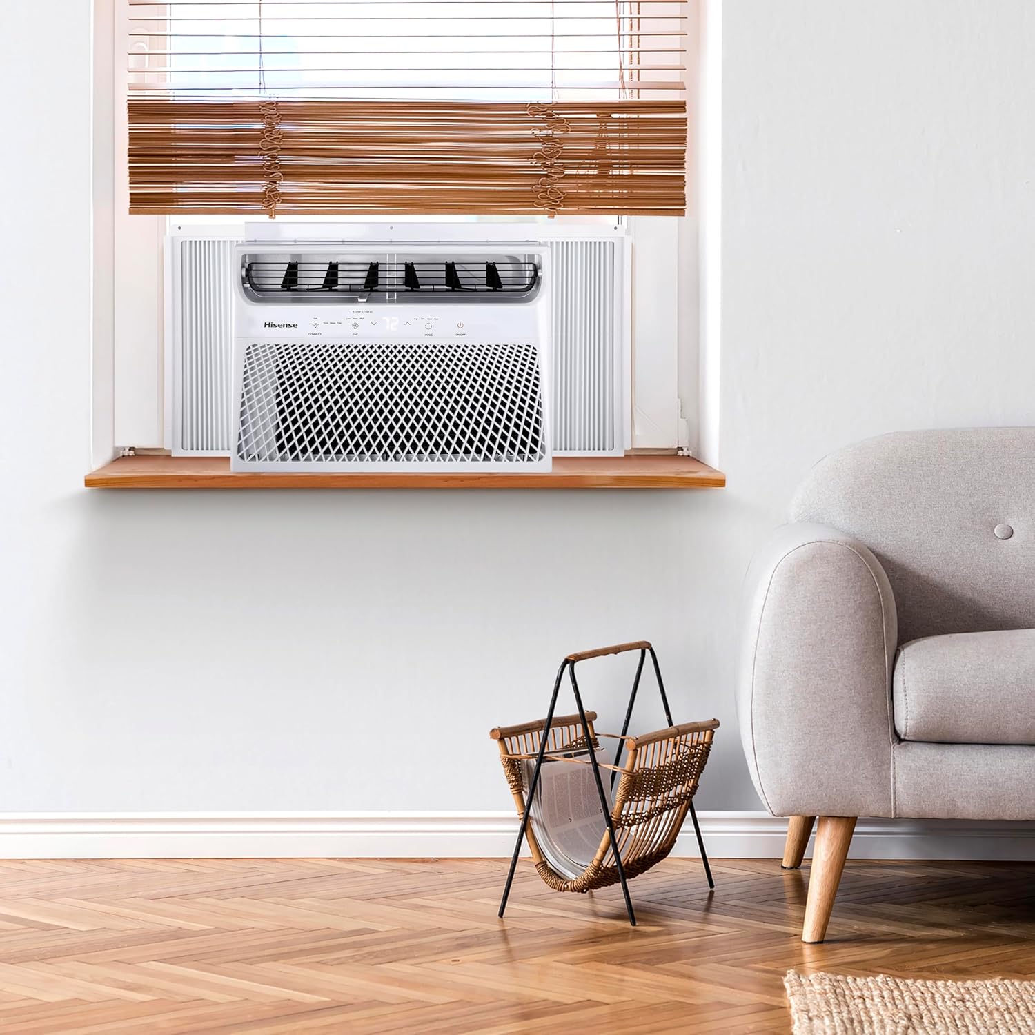 Hisense 14,000 BTU Smart Window Air Conditioner, 3 modes (Cooling, Fan, Dehumidifier), Easy Installation,Ultra Quiet, 2 Years Warranty