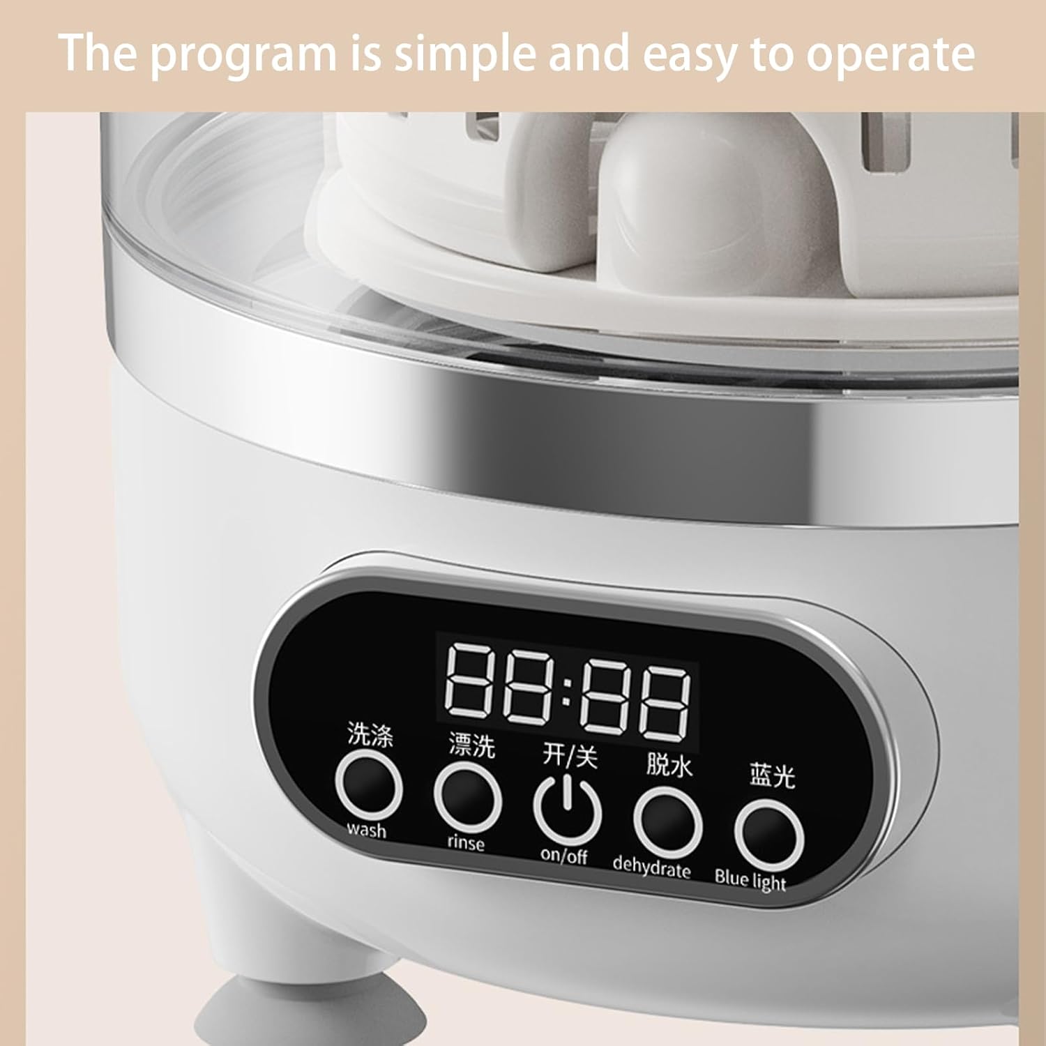 Portable Rechargeable Washing Machine 3L Cordless Mini Washer with Spin Basket 3000mAh Small Laundry Machine for Socks, Underwear, Bra Small Washer for Solo Living,Apartments,Hotels,Travel,Ca Pink 3L