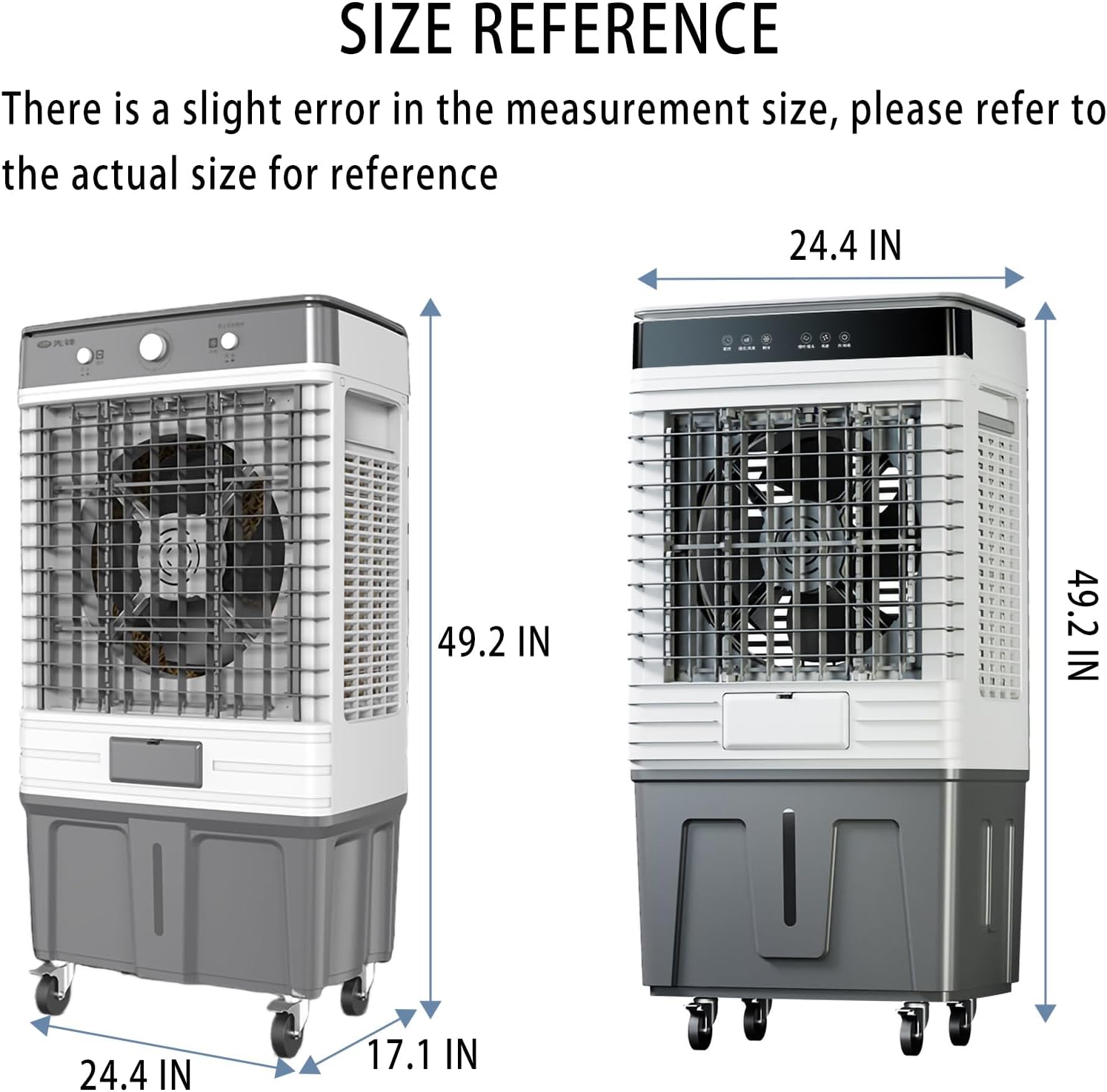 Portable Evaporative Air Cooler 3-Speed Portable Air Conditioner with Large Water Tank - Compact Cooling Fan Energy-Efficient & Quiet Ideal for Office/Home Use Perfect for Summer Heat Relief
