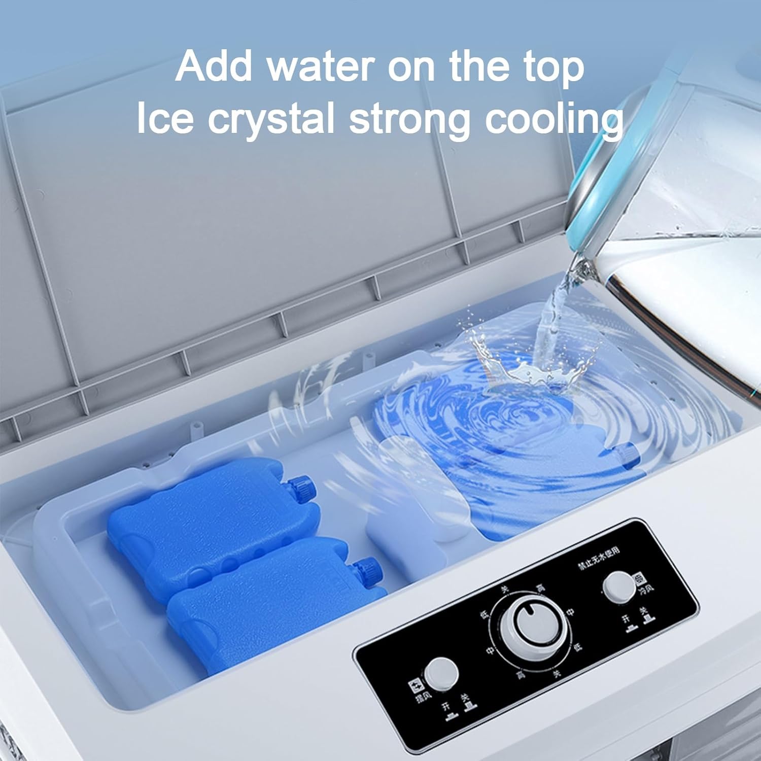 Swamp Cooler Air Conditioner, Evaporative Air Cooler w Large Capacity Water Tank, 4 Ice Box, Portable Air Conditioner with 3 Speeds for Backyard, Garage, Patio, Indoor(74x50x138cm(29x20x54in))