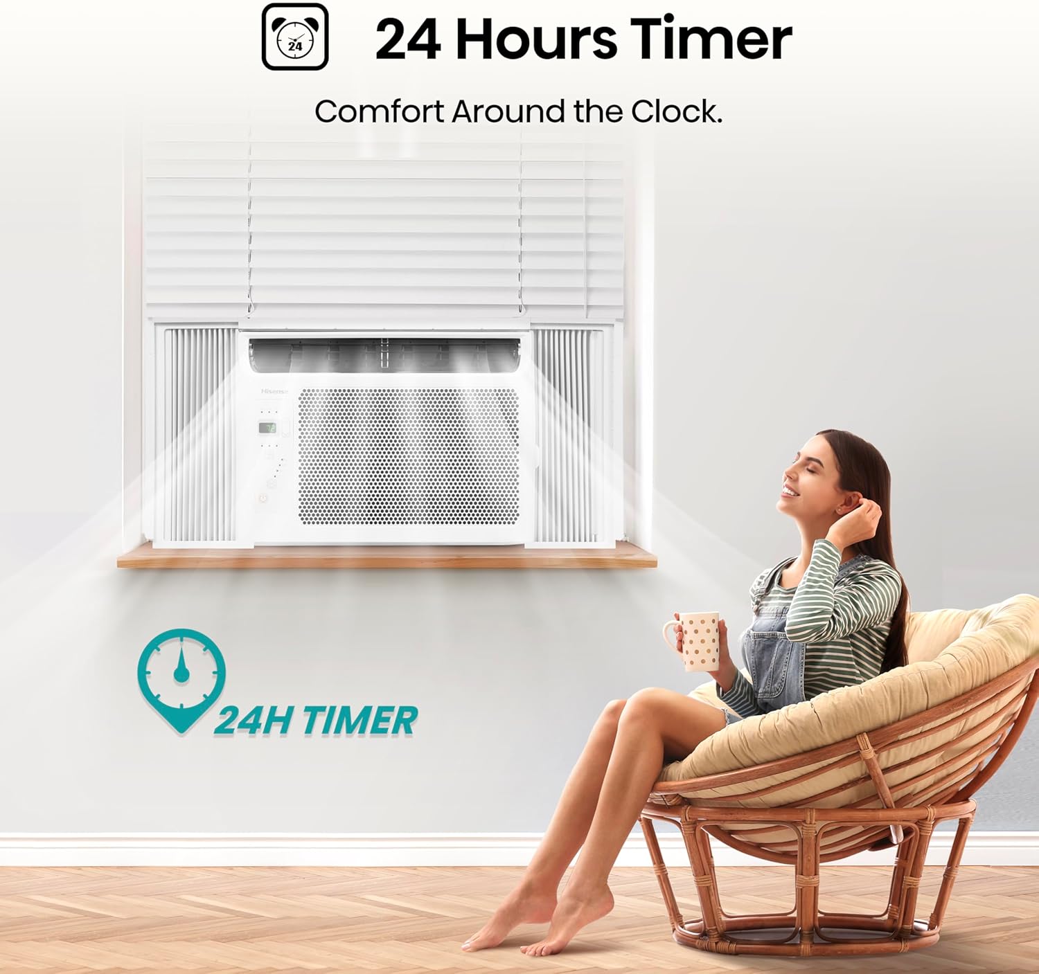 Hisense 6,000 BTU Window Air Conditioner, Easy Installation,Ultra Quiet, Easy-to-install Window Kit Included, 2 Years Warranty