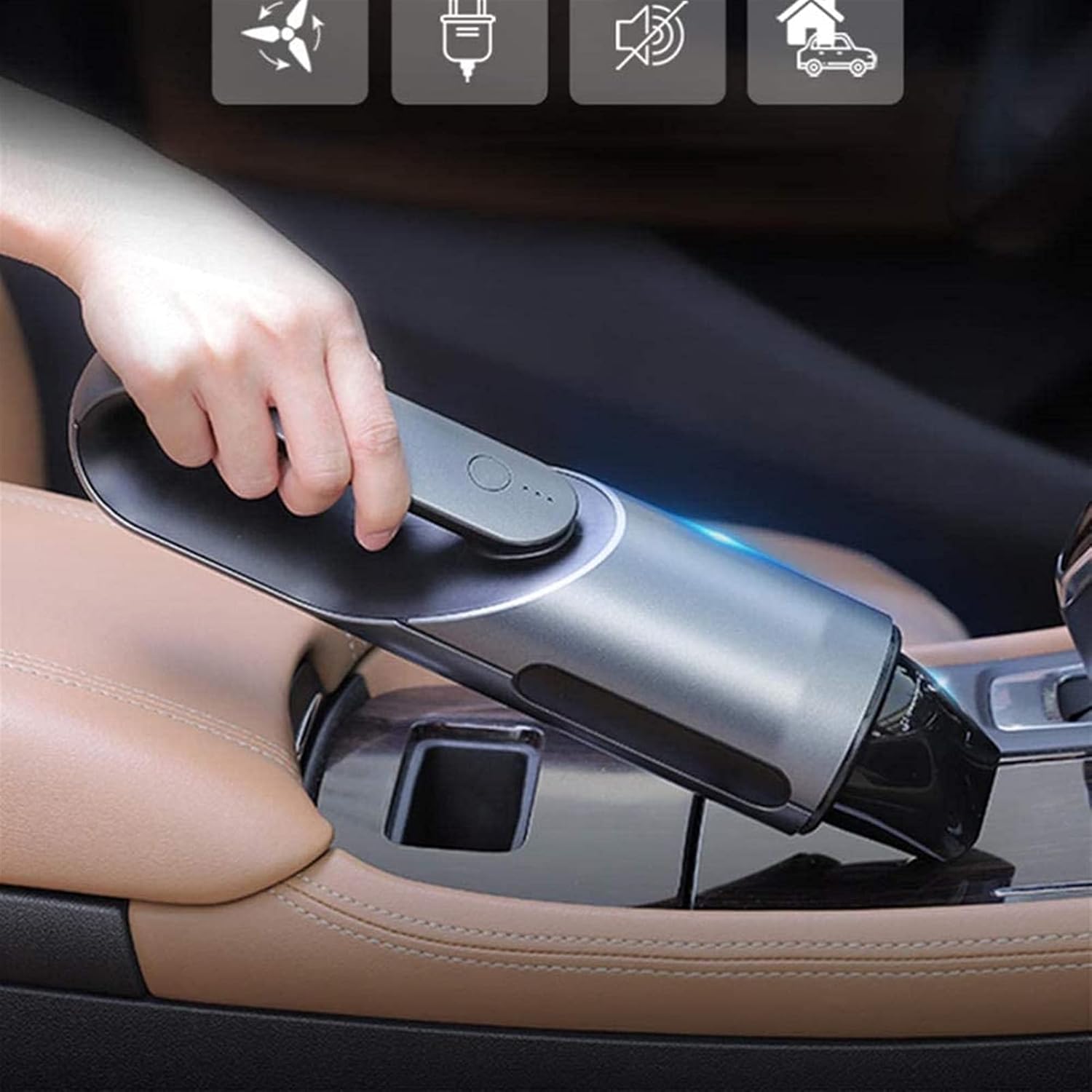 Portable Cordless Handheld Vacuum Cleaner, 4000PA Strong Suction, 80W High, Quick Cleaning for Car, House Office