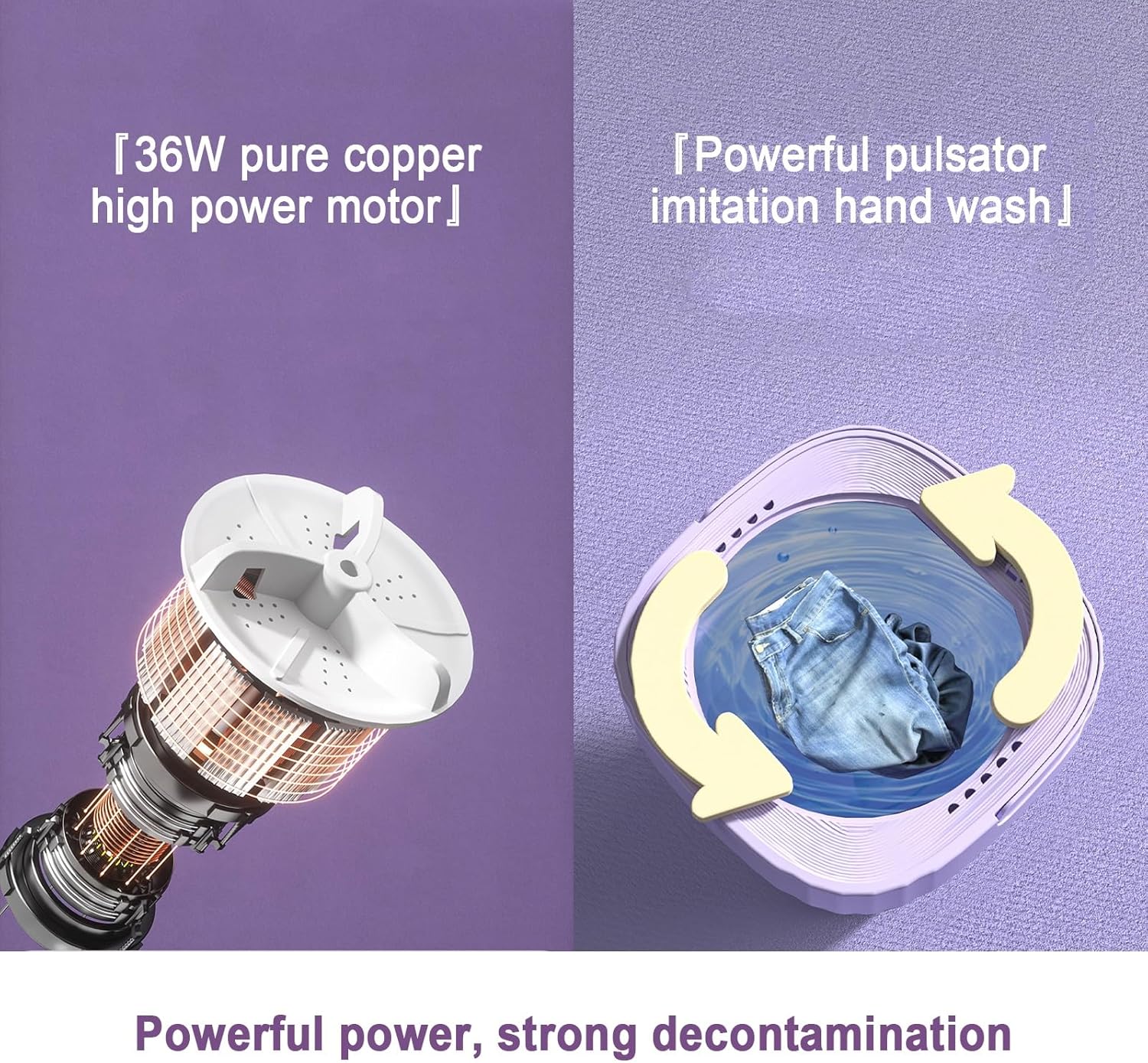 THAMBA Foldable Mini Washing Machine, Small Portable Washing Machine with 3 Modes Deep Cleaning with Blue Light and with Detachable Drain Basket Best Gift Choice (Color : Green)