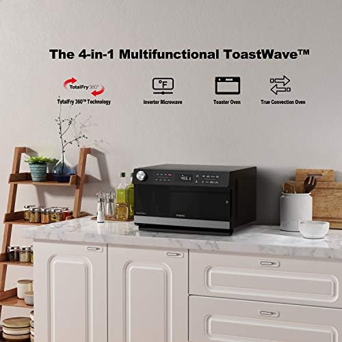 Galanz GTWHG09S1A09 4-in-1 ToastWave with TotalFry 360, Convection, Microwave, Air Fry, Toast Oven, 900W/0.9 Cu.Ft, Stainless Steel