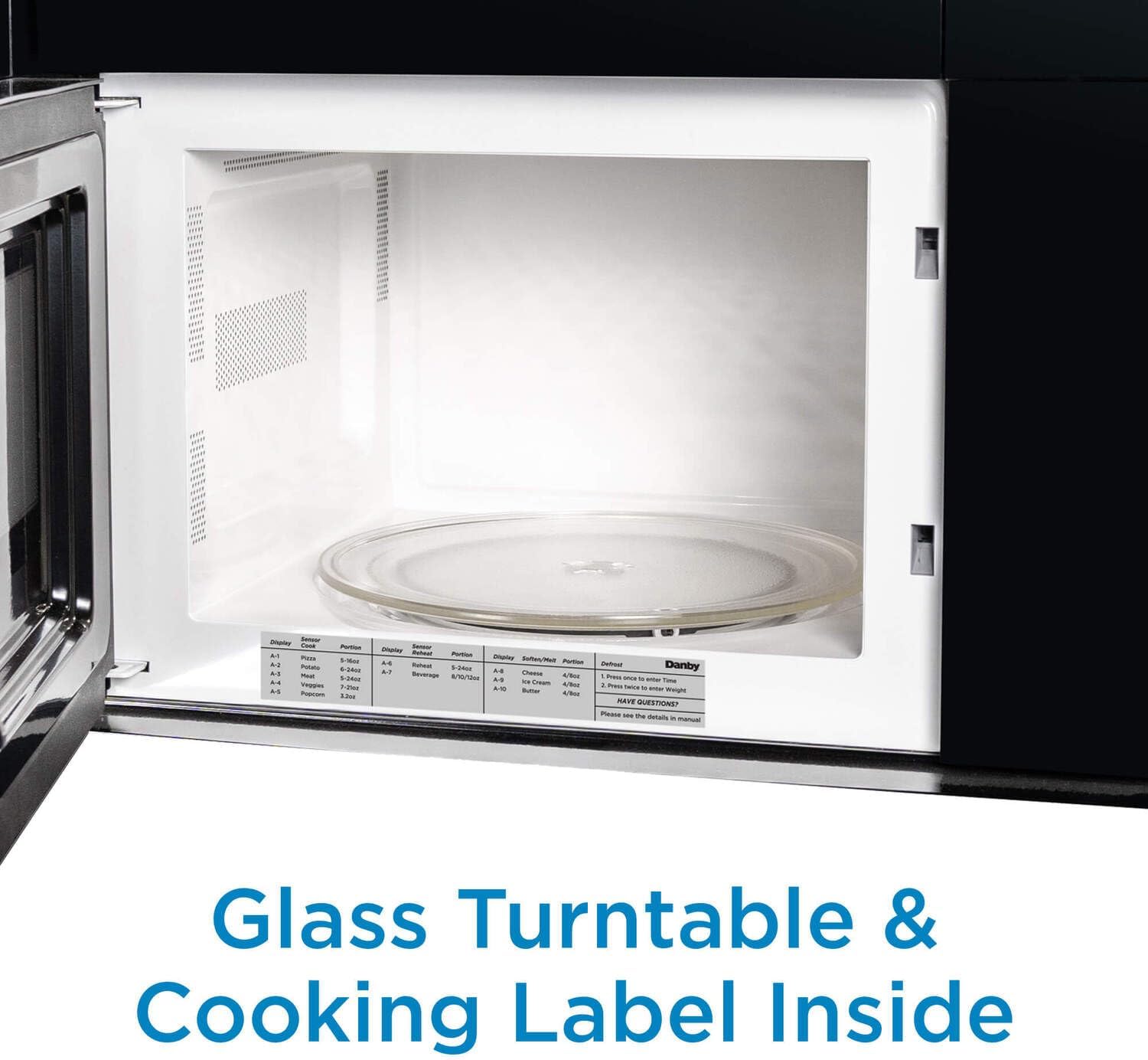 Danby DOM014401G1 24 Otr Microwave With Sensor Cooking Controls 10 Power Levels