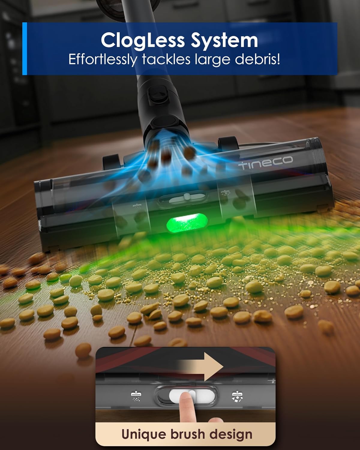 Tineco Pure ONE Station 5 Pro Cordless Smart Stick Vacuum, Automatic Dust Collection,Full-Path Self-Cleaning, 200AW Powerful Suction,ZeroTangle Brush, Up to 100 Minutes Runtime,ClogLess System