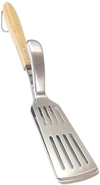 BBQ Spatula Tongs Grill Stainless Steel Clip 2 in 1 Kitchen Cooking Turner Grilling Shovel Clamp