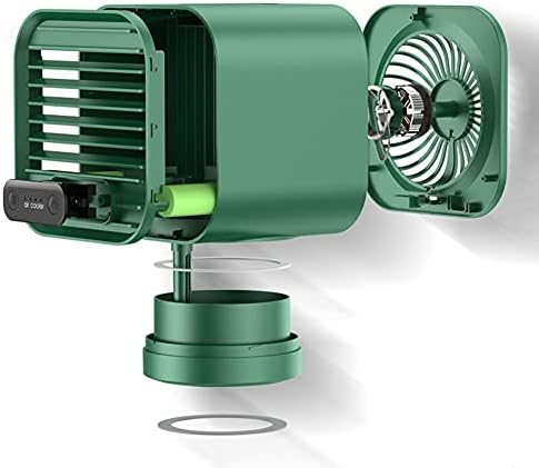 Mini Portable 2 In 1 Air Conditioner Humidifier, Usb Powered Cooling Fan, Three-speed Adjustable Humidification, 2000mah Lithium Battery, Silent, Office Home Desktop Cooling (Pink)