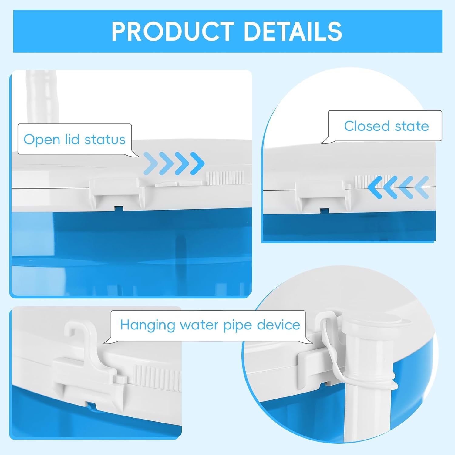 2 In1 Manual Clothes Washer, Portable Hand Crank Washing Machine Mini Dryer Spinner Labor Compact Laundry Machine for Camping, Dorm, Travel, No Electricity Needed, Suction Cup Base, 2kg Capacity Sky