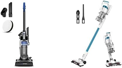 Eureka NEU10AE5 Airspeed Ultra-Lightweight Compact Bagless Upright Vacuum Cleaner NEC180 RapidClean Pro Lightweight Cordless Vacuum Cleaner, Convenient Stick Handheld Vacuum