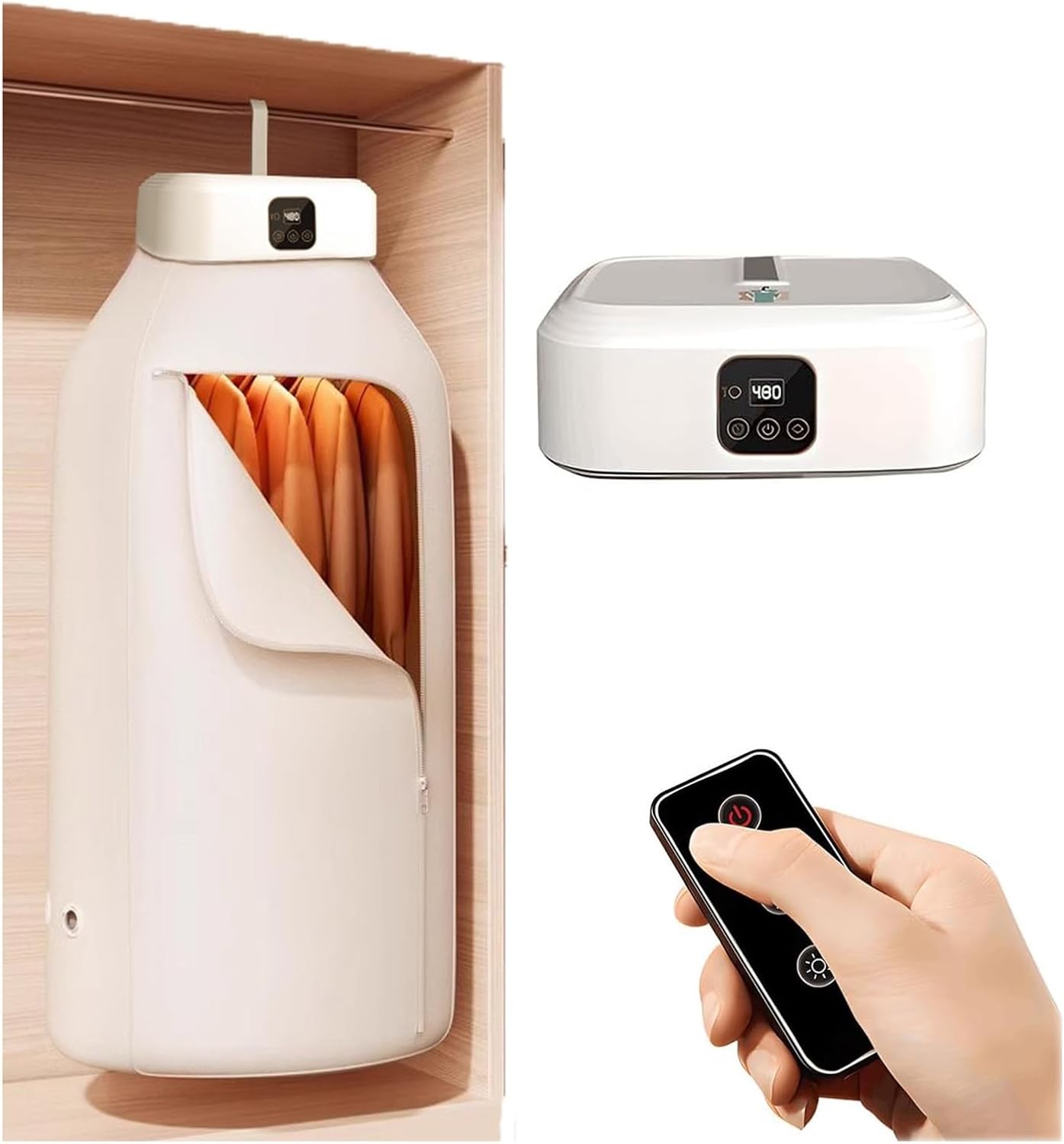 Portable Clothes Dryer,Mini Laundry Dryers With Remote Control,360° Full Hot Air Drying,Small Compact Foldable Electric Drying Machine With Dry Bag,for Travel,RV, Home,Apartment