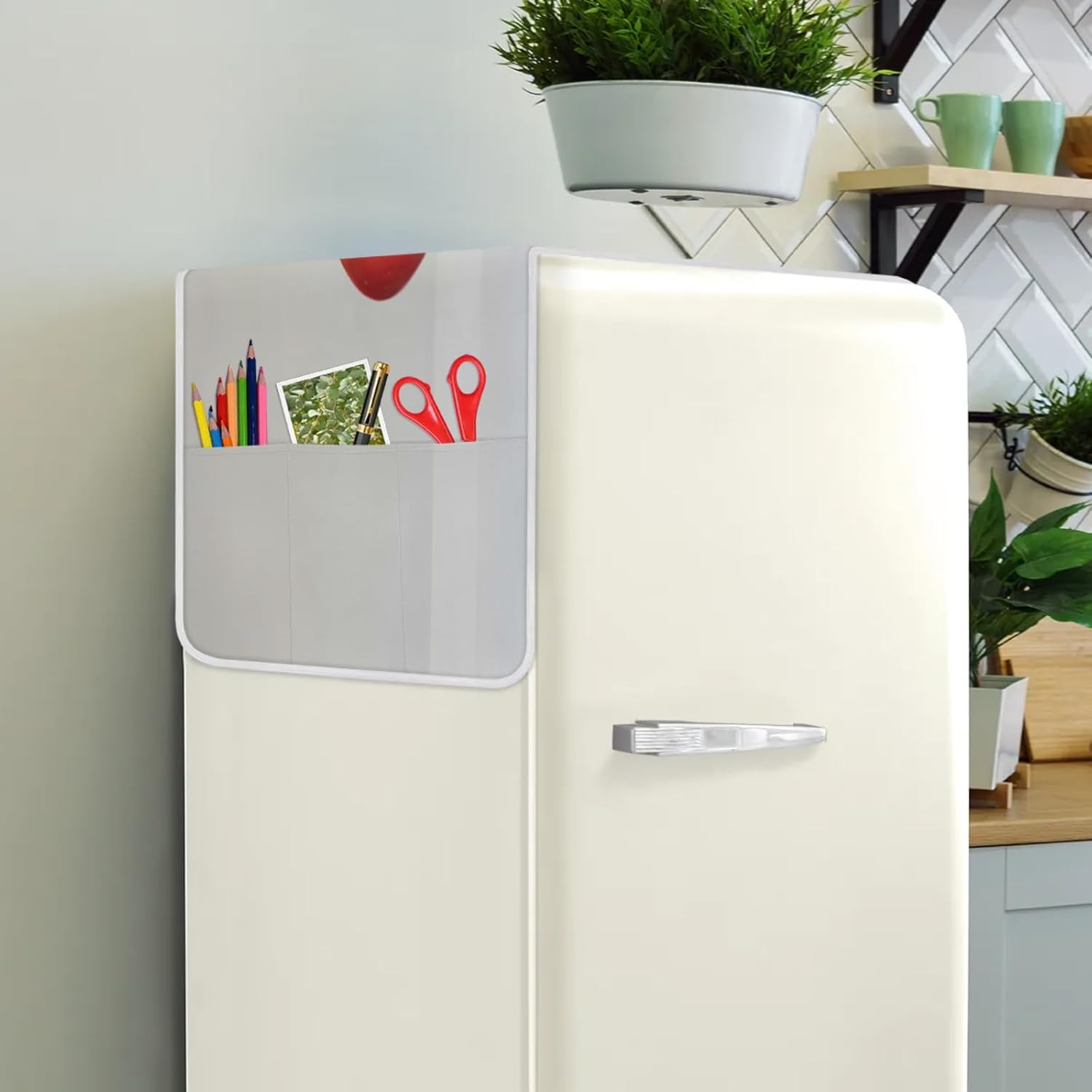 Red Apples Washer and Dryer Covers for the Top, Fruit Printed Non-slip Washer Cover, Washer Top Protector Washing Machine Cover for Laundry Home