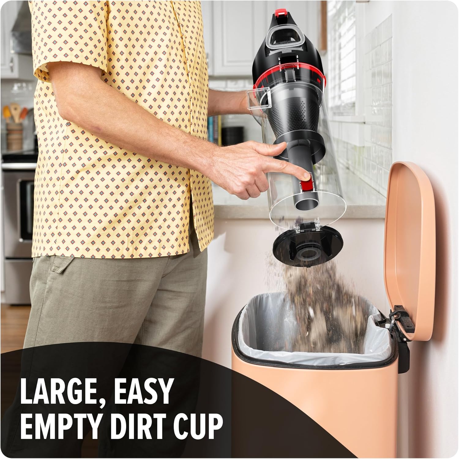 Dirt Devil Multi-Surface Extended Reach+ Bagless Upright Vacuum Cleaner Machine, UD76300V + 32 oz Pet Carpet Powder, Room Refresher, Pet Odor Eliminator, Tropical Wind Scent, AD31211