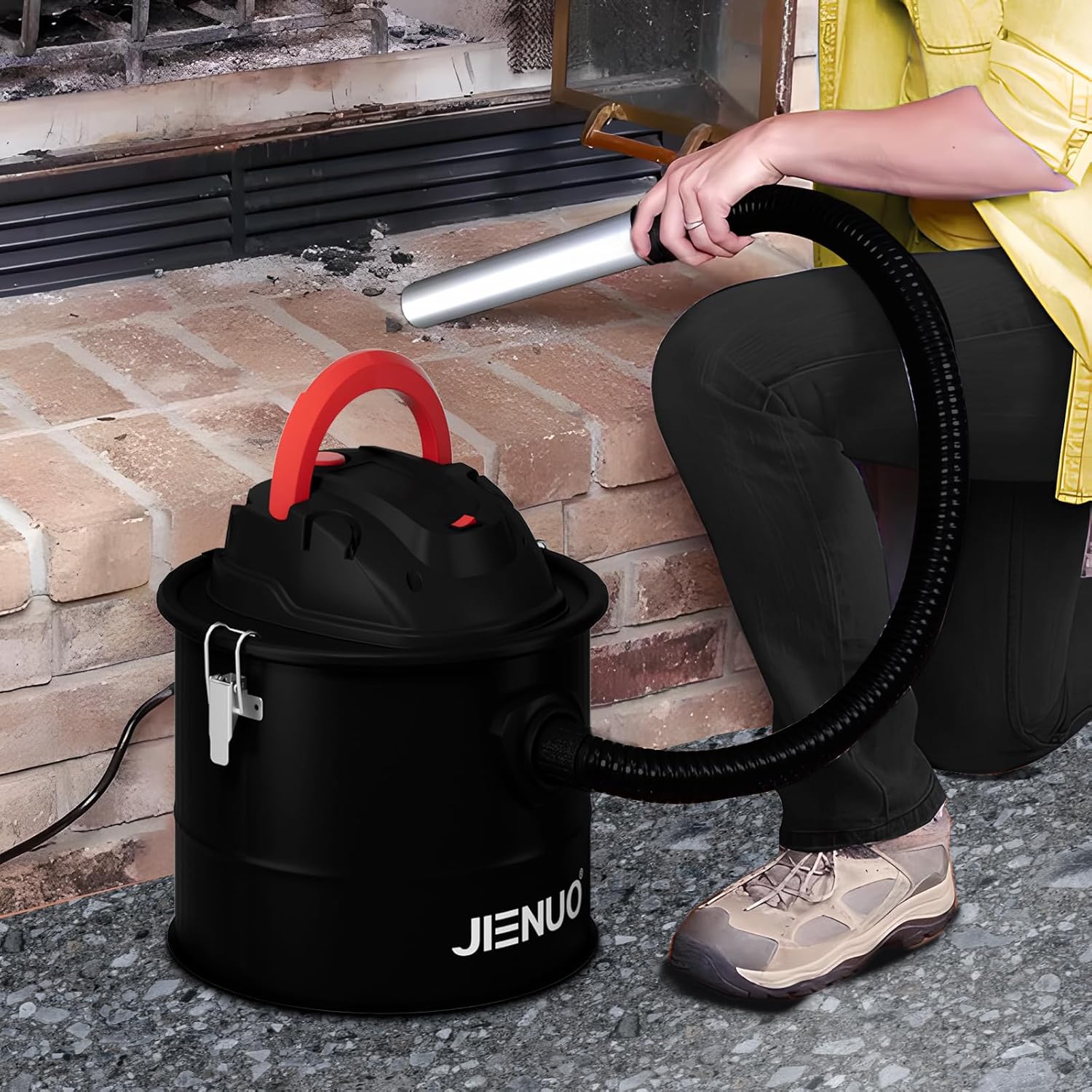 Ash Vacuum Cleaner, with Semi Auto Filter Clean and 1000W Powerful Suction, 4 Gallon Ash Vac with Blower Function for Fireplaces, Pellet Stoves, Fire Pits and Grills