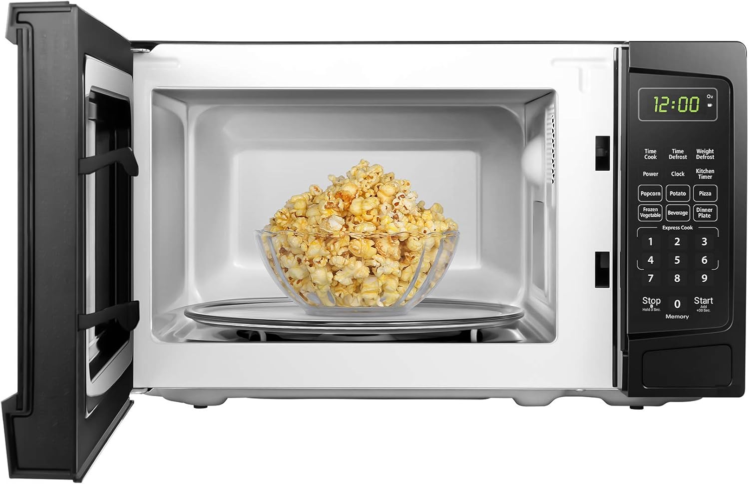 Danby DBMW1120BBB 1.1 Cu.Ft. Countertop Microwave In Black - 1000 Watts, Family Size Microwave With Push Button Door