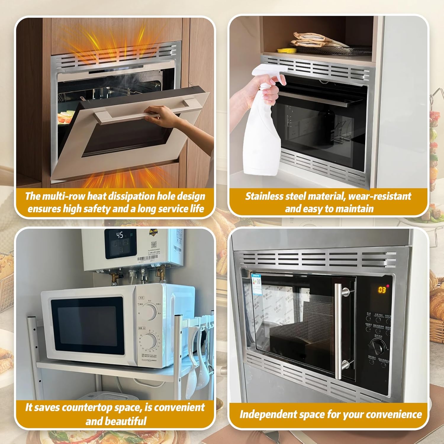 NN-TK922SS 27-inch Microwave Trim Kit, 27-Inch Stainless Steel Microwave Trim Kit - Compatible with 2.2 Cu Ft Built-in Microwaves, Trim Kit for Microwave