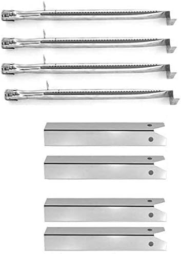 Uniflame Pinehurst GBC750W Gas BBQ Grill Replacement 4 Stainless Burners & 4 Stainless Heat Plates