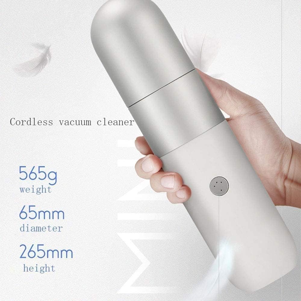 Handheld Vacuum Cordless, Portable Hand Held Car Vacuum Cleaner, USB Rechargeable Mini Vacuum for Home Office Pet Hair Cleaning (Color : Gray)