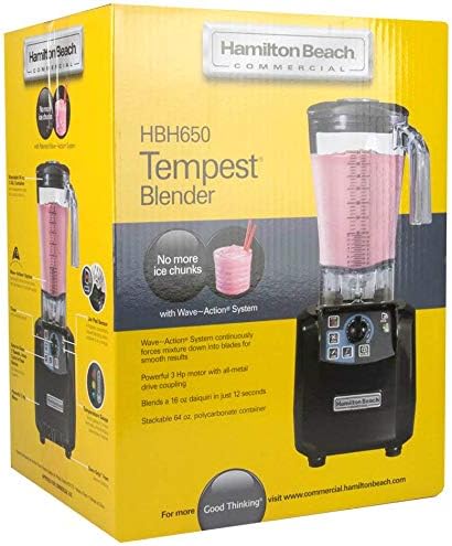 Hamilton Beach HBH650 Commercial Tempest Blender, Black