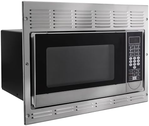 Tough Grade RV Convection Microwave | Built-In 1.1 Cu. Ft. Oven | 10 Power Levels, Speedy Cook, Multi-Stage Cooking | Stainless Steel | Direct Replacement for Greystone | 120V Built-In Design