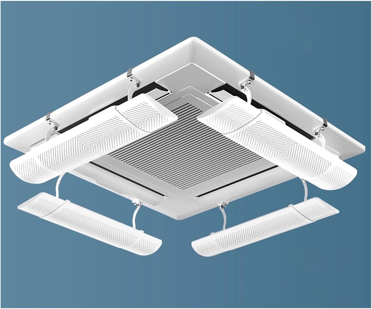 Air Conditioner Deflector for Ceiling Central Air Conditioning Telescopic Design 58-90cm, Angle Adjustable, Prevent The Air from Blowing Straight