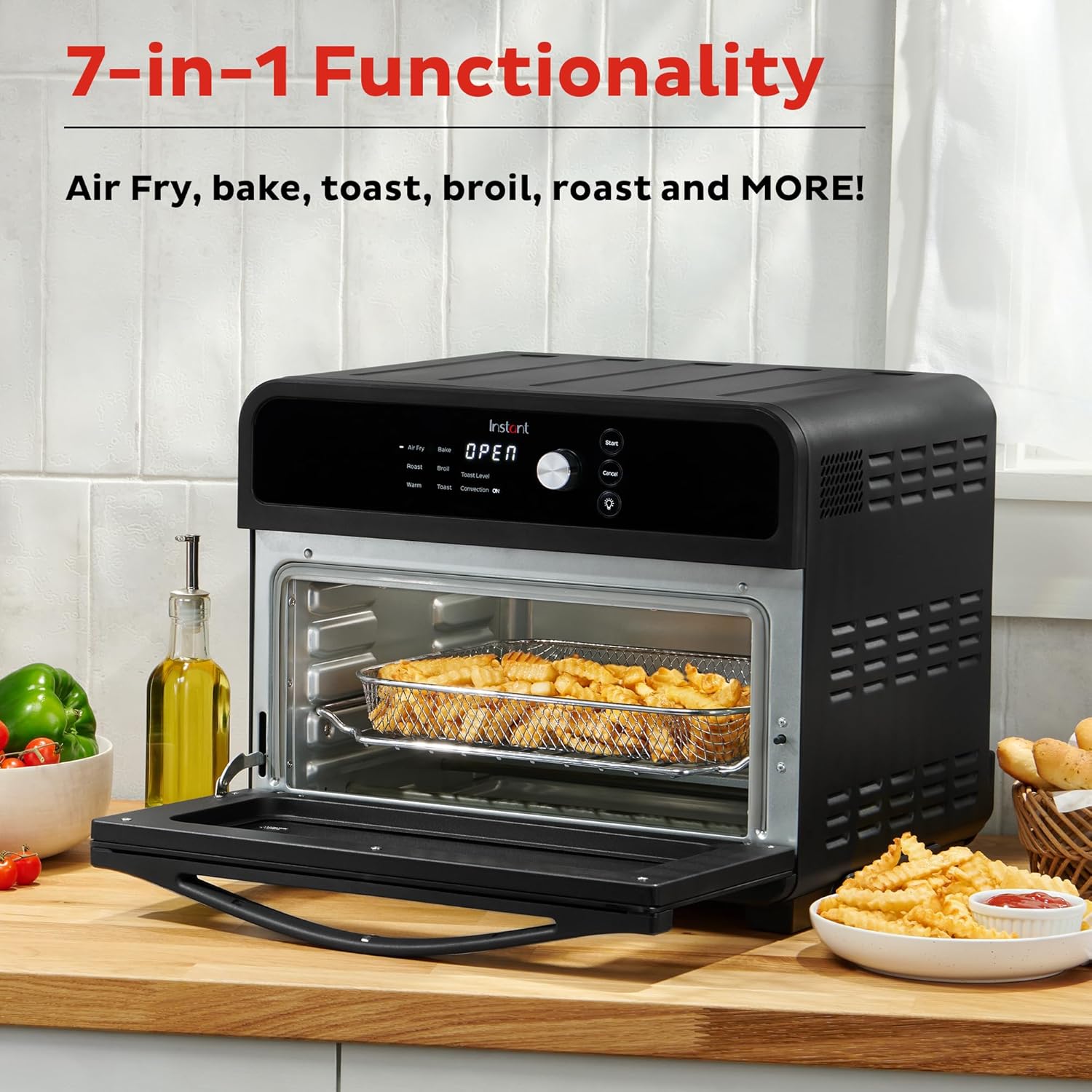 Instant Pot Omni 19QT/18L Toaster Oven Air Fryer, 7-in-1 Functions, Fits 12