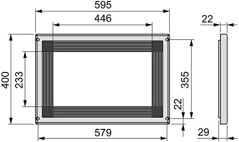 Emuca 8934725 Microwave Framework for Fixing Into Cabinet, Silver/Grey, 60 cm
