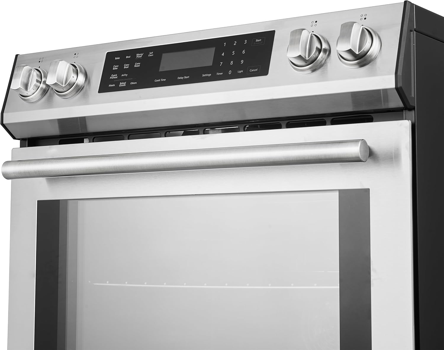 FORNO 30-Inch Espresso Donatello Freestanding Induction Range - 5.0 cu. Ft. 240V 8100W LED Screen with 4 Radiant Elements & 2 Oven Racks - Stainless Steel Kitchen Induction Range with Convection Oven