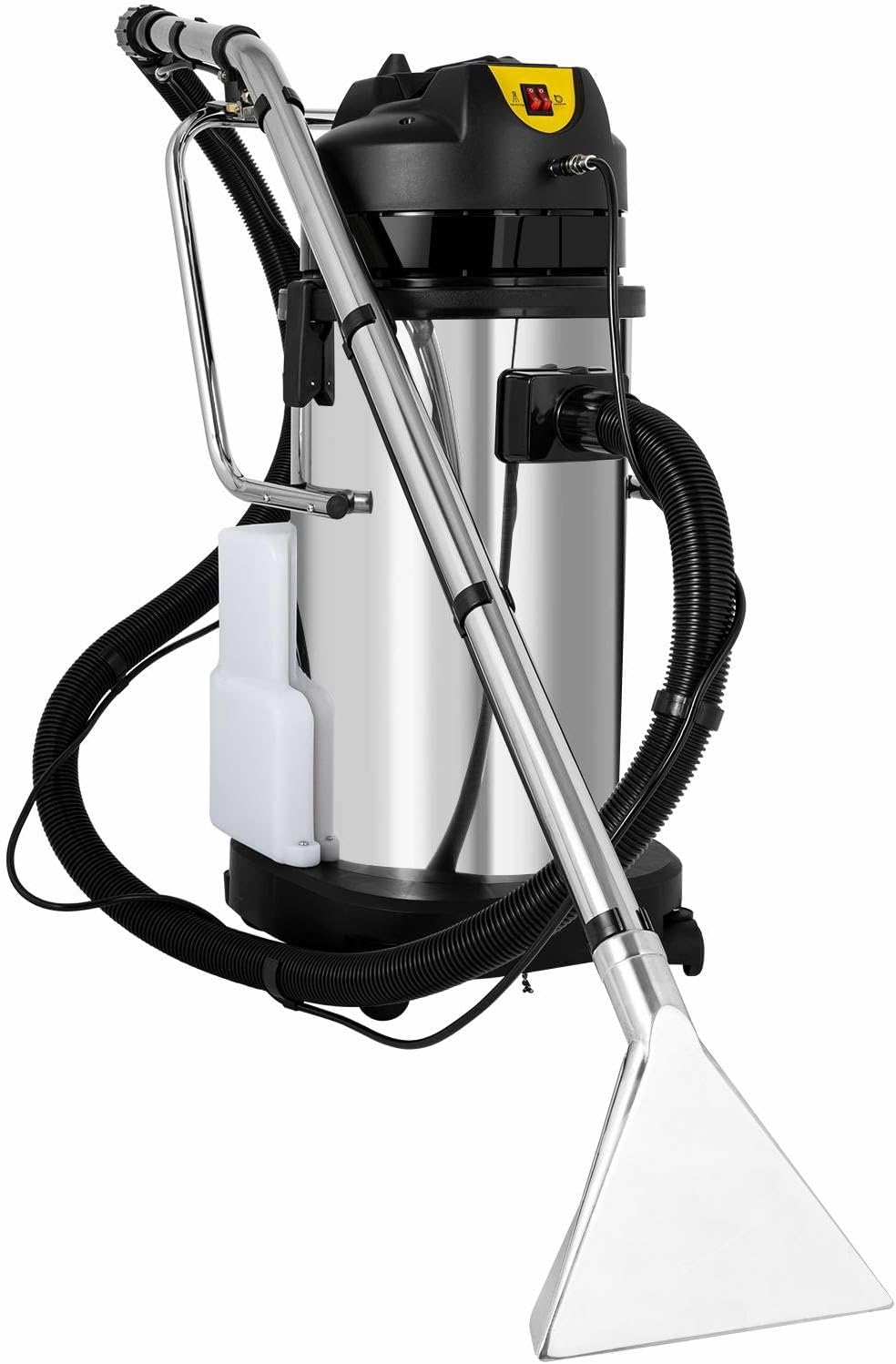 Commercial Carpet Cleaner Machine, 60L/15.85Gal Upholstery Cleaning Machine with 6 Suction Heads for Area Rugs Couch Curtain Car Detailing Deep Cleaning Spraying/Vacuuming(No Steam) (60L)