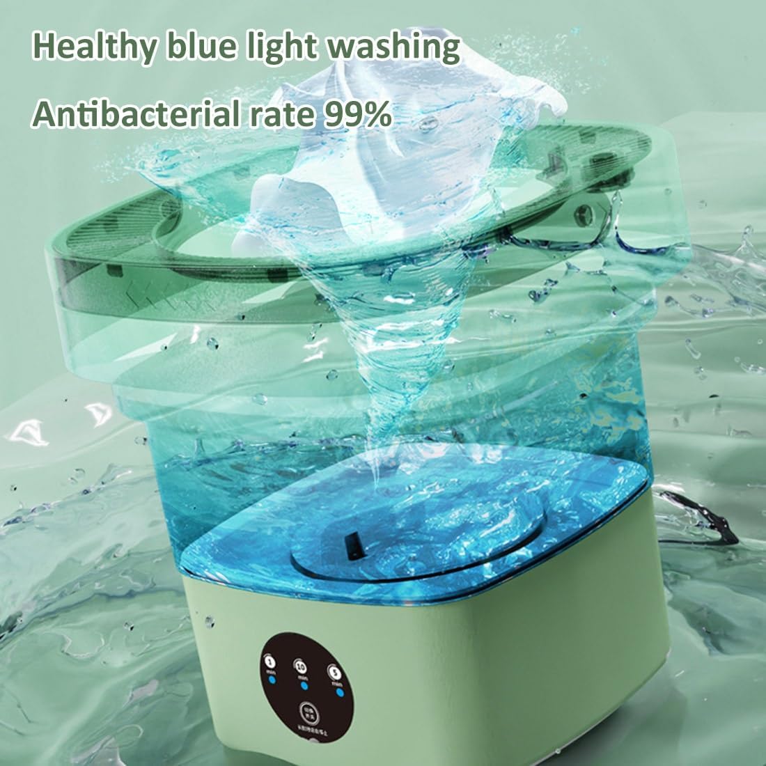 Portable Mini Washing Machine Travel Small Washer Capacity 15L/3.96GAL Wash and Drain Cycle Combo Foldable Clothes Washer(13L/3.43GAL)