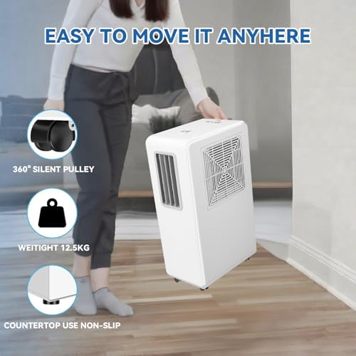 Energy Efficient Portable Air Cooler, Low Cost Portable AC Alternative & Dehumidifier, 38/44dB(A) Quiet, Smart Air Conditioner for Room Indoor/Outdoor