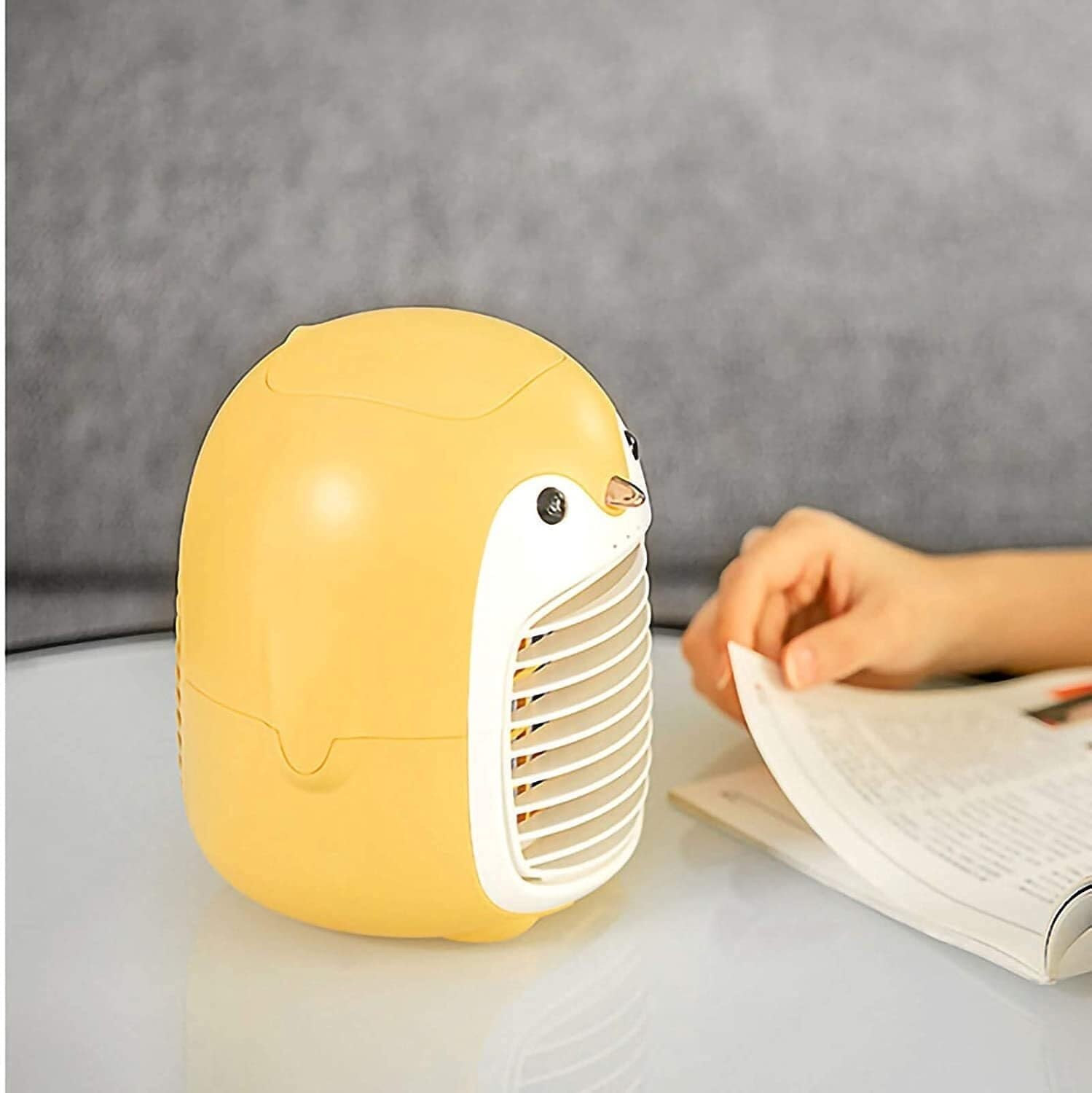 Portable Air Conditioner, Personal Air Cooler, 2000mAh USB Rechargeable Mini Cooling Fan, Humidifier with 3 Wind Speeds