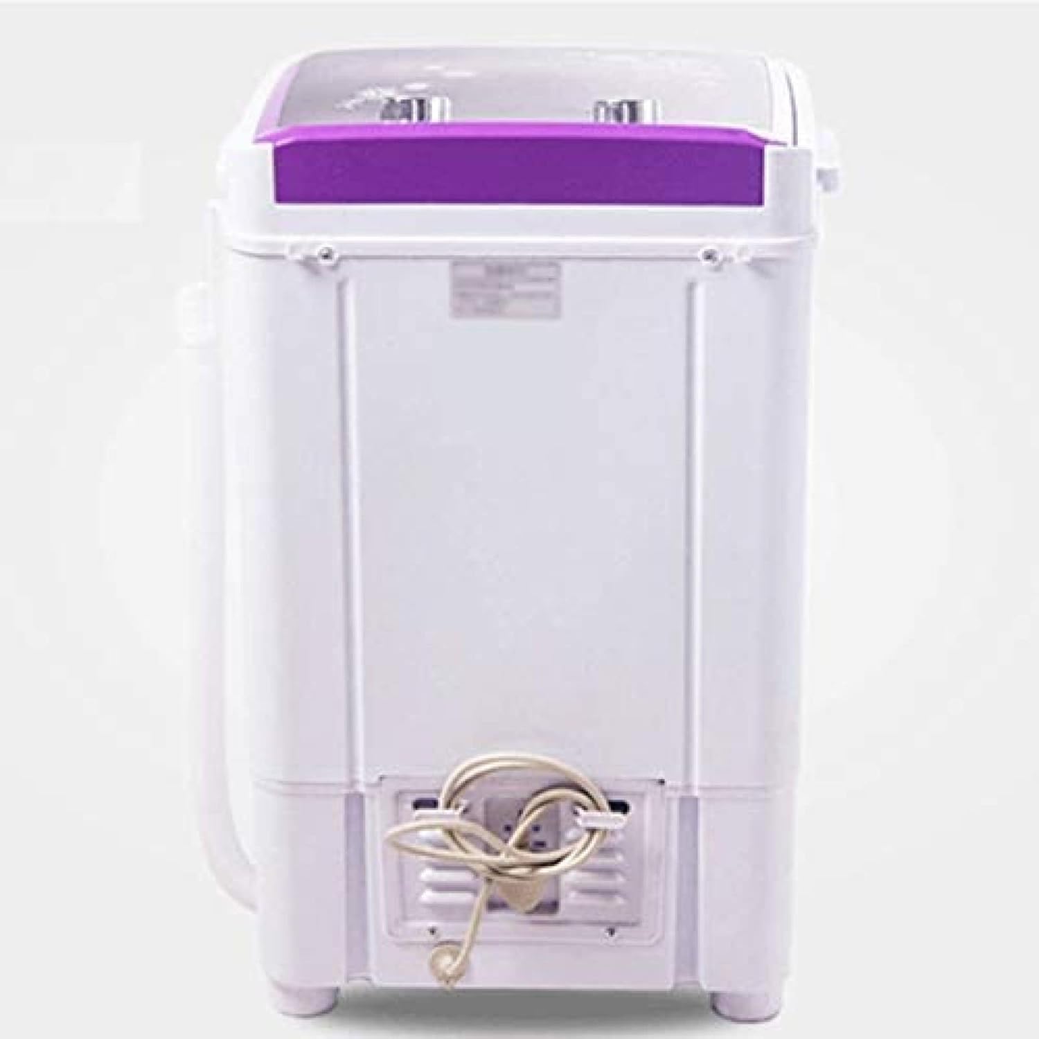 Portable Mini Laundry Washing Machine Small Semi-Automatic Compact Washer For Apartment, With Timer Control, Drain Hose, Inlet Water Hose And Extra Long Cord,Red