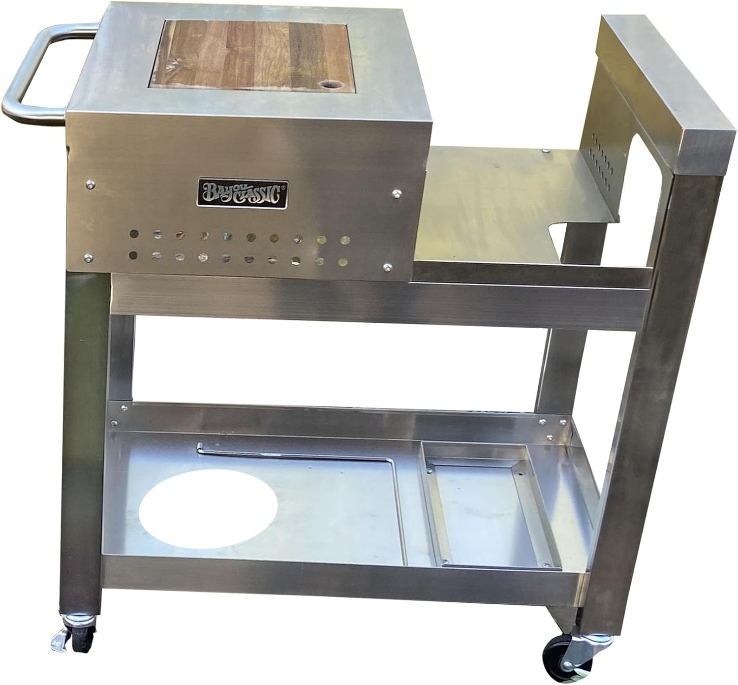 Bayou Classic 700-183 Stainless Steel Accessory Workstation Cart CUSTOM DESIGNED FOR THE 2.5-gal BAYOU® FRYER (Model# 700-725)