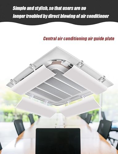 Air Conditioner Deflector for Ceiling Central Air Conditioning, Prevent The Air from Blowing Straight, Angle Adjustable