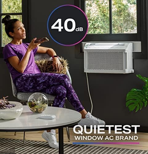 GE Profile ClearView Inverter Window Air Conditioner Unit, 12,200 BTU, Energy Efficient Cooling up to 550 sq ft., Ultra Quiet, SMART Home Capable, Includes Remote, White