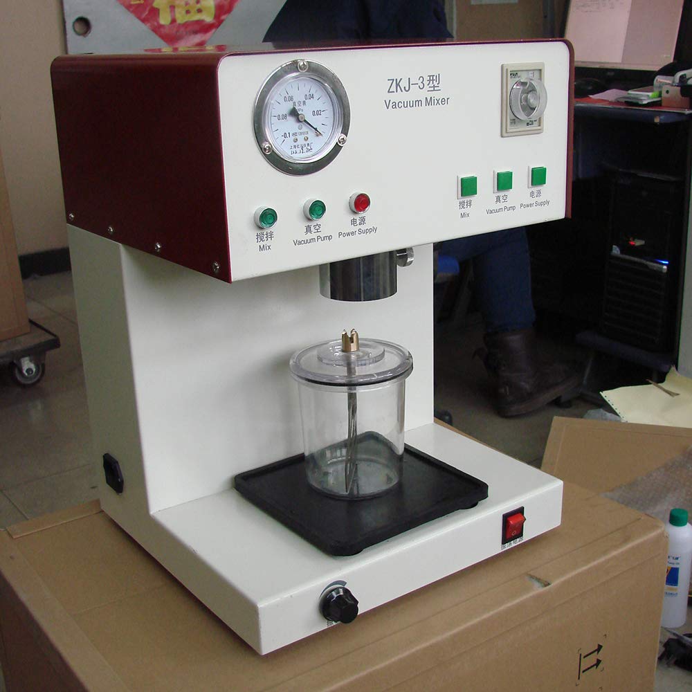 DDental Lab Digital Vacuum Mixer with Built-in Vacuum Pump Table Type Mixing Machine Blender