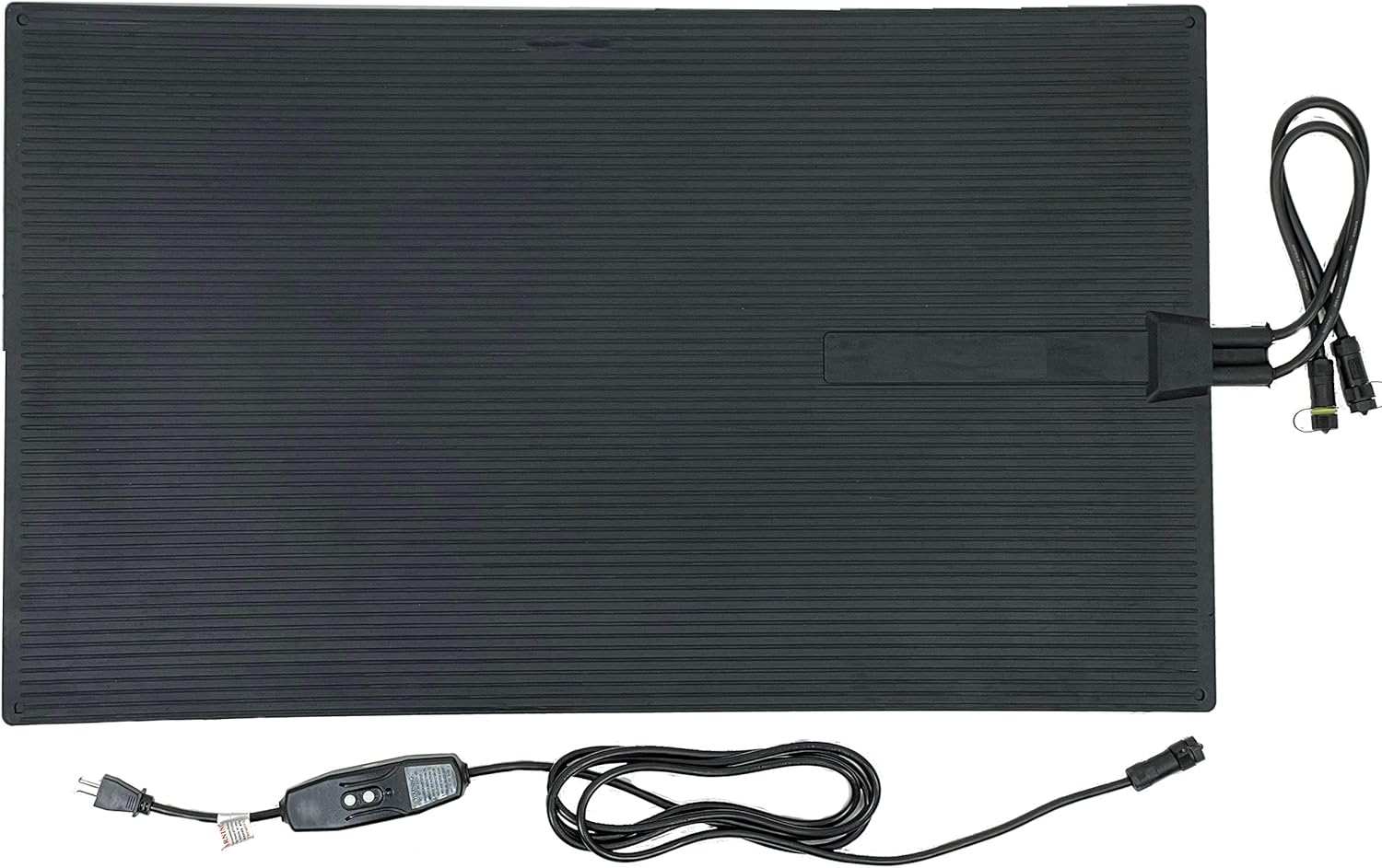 DR-101 Heated Rubber Snow Melting Mat, 300W, 23x40 Inches, with 10 Ft. GFCI Cable