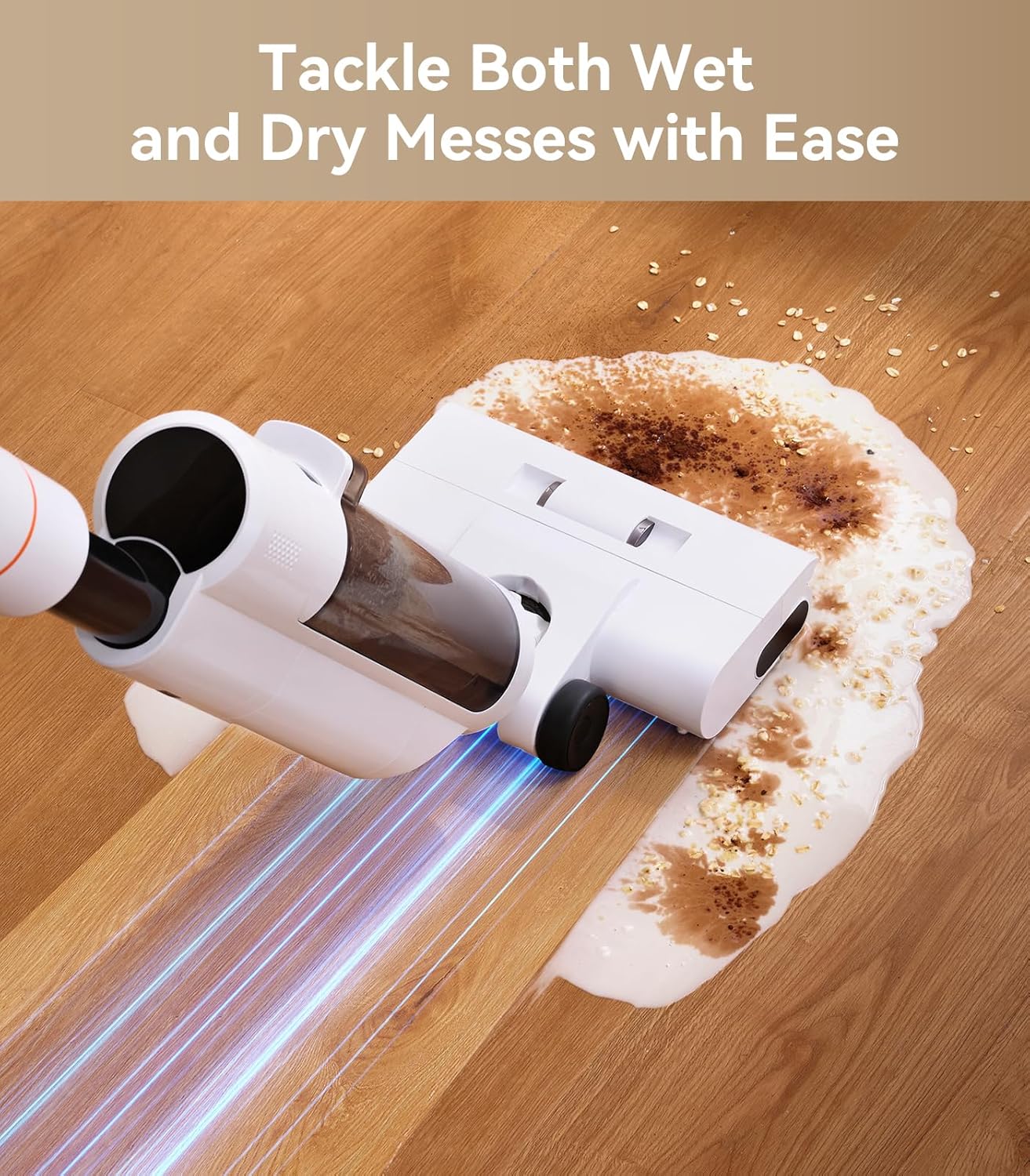 JONR ED20 Pro 4-in-1 Cordless Wet Dry Vacuum Cleaner, 17000 Pa Vacuum Suction Power, Self-Cleaning and Automatic Drying with One Click, Intelligent Voice Reminder