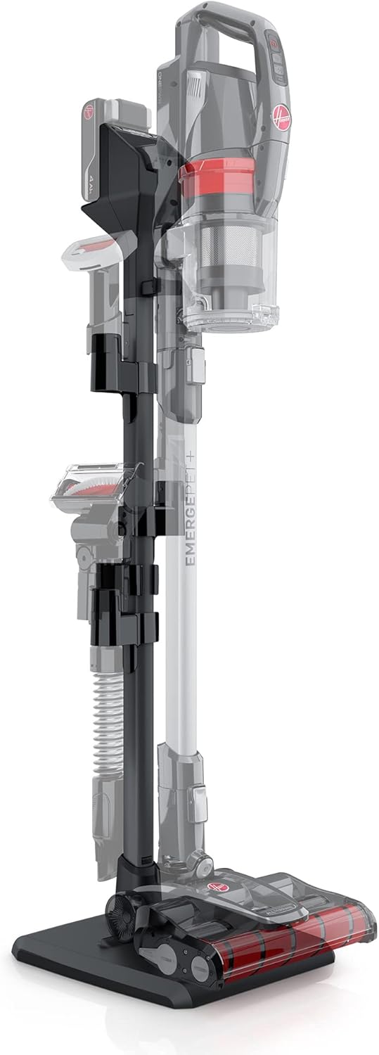 Hoover ONEPWR Tower Charging Stand, Battery Charger for Hoover ONEPWR Emerge Stick Vacuums, Dual Battery Sequential Charging, Tool Organization, Emerge Stick Vacuum Charger