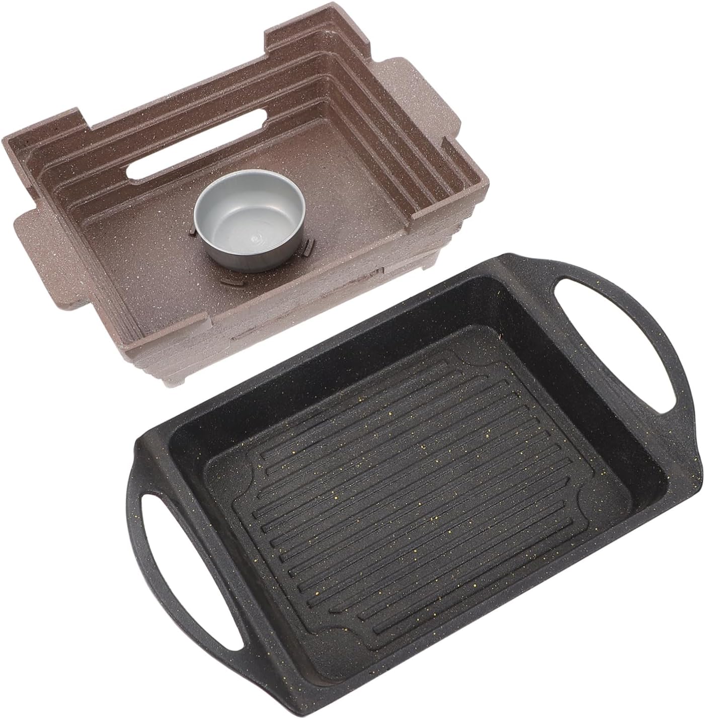 Alcohol Burning Stove Round Edges Bbq Grill Portable Stove for Camping Safe Handles