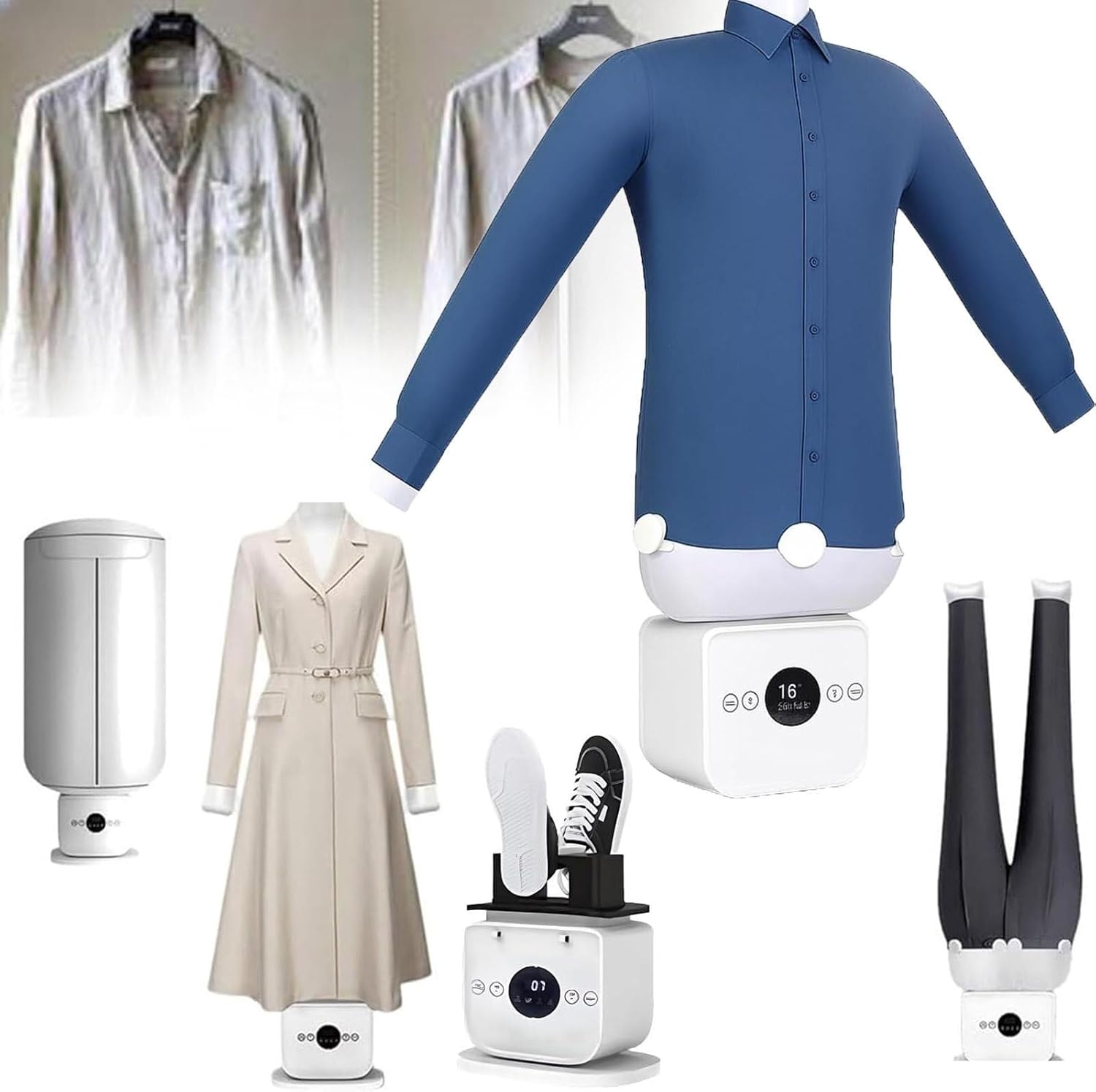 Automatic Ironing Machine, New Portable, Professional Inflatable Shirt Iron Machines, 8 Minutes Quick Ironed Dry for Any Fabric Type Clothing