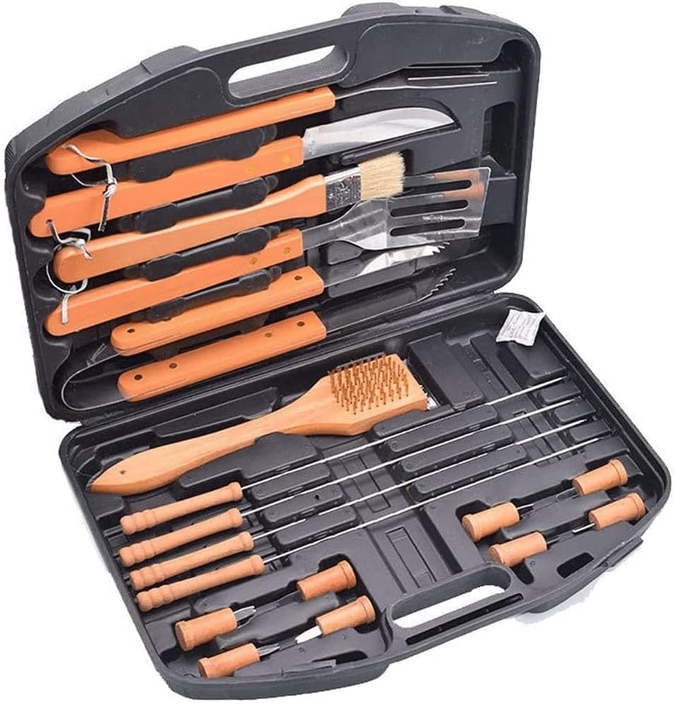 BBQ Grill Tools Set, 18 PCS Grill Accessories Stainless Steel Grilling Utensils with Storage Box for Men Women Outdoor Cooking Gift