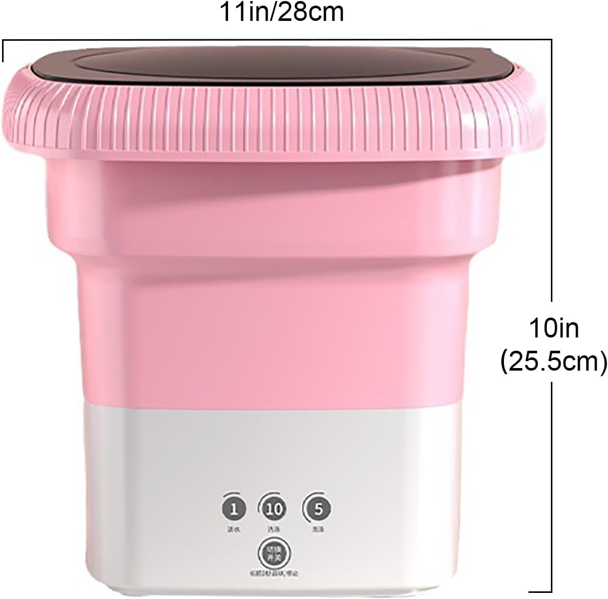 Foldable Mini Washing Machine， Portable Washer， for Washing Underwear, Socks, Baby Clothes Mini Washer (Color : Pink)