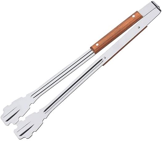 Tramontina Dynamic Natural Wood Charcoal Tongs, 18.5 inches (47 cm), Churrasco Tool, Durable, Stainless Steel, Outdoor Barbecue, Respect for the Aged Day, Housewarming Gift, Made in Brazil, 26467/100