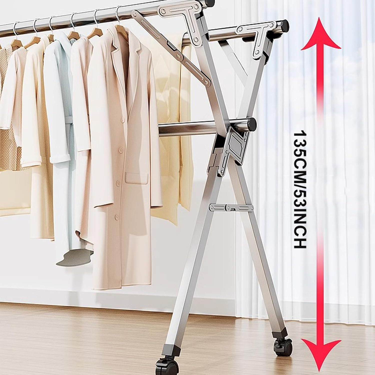 Clothes Drying Rack Clothes Drying Rack 240cm, Adjustable Stainless Steel Laundry Drying Rack, Retractable Clothes Drying Rack, Drying Rack Clothes Foldable, Portable Clothes Dryer Rack