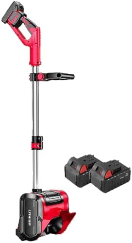 Electric Snow Shovel, 12 Inch Electric Push Snow Blower, Adjustable Direction Snowplow with 2 X Li-ion Battery, for Patio, Playground, Farm