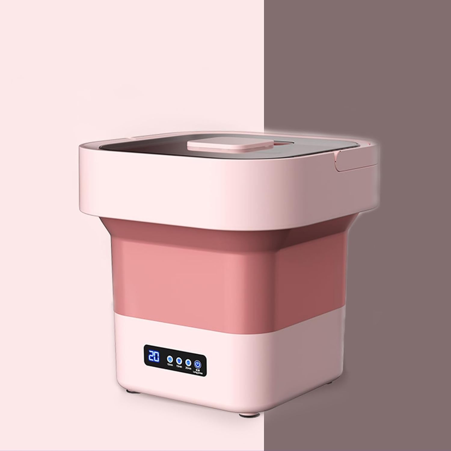 DELURA Portable Washing Machine, 10L Foldable Washer Machine for Apartment, Traveling, Laundry, Camping, Underwear (Color : B)